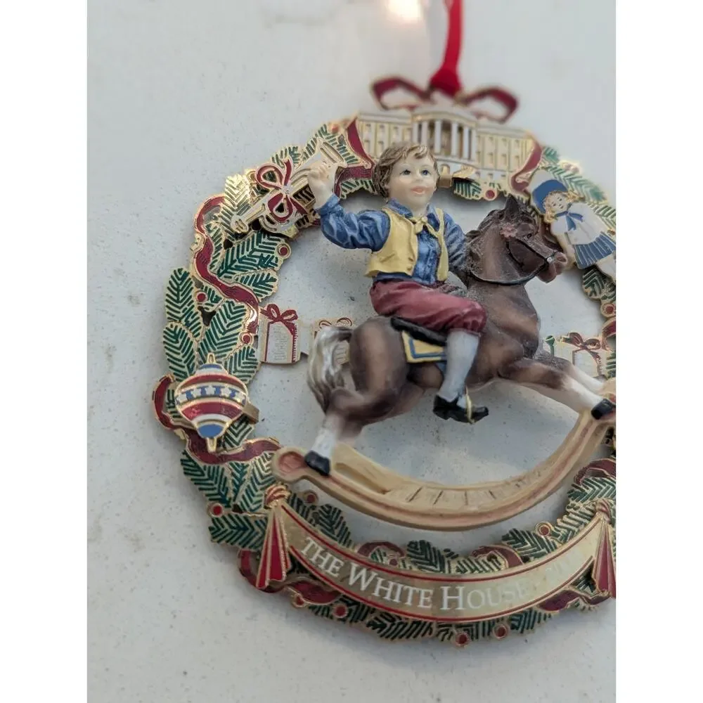 2003 Official White House Christmas Ornament Ulysses S Grant Rocking Horse